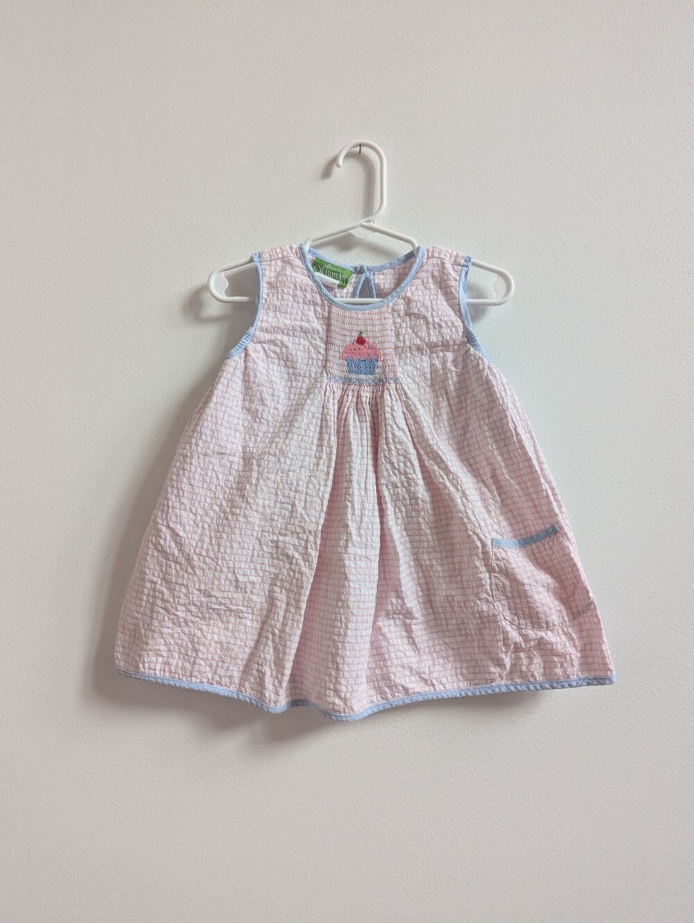 Classic Whimsy 18m Girls Dress Smocked Pink Cupcake Birthday
